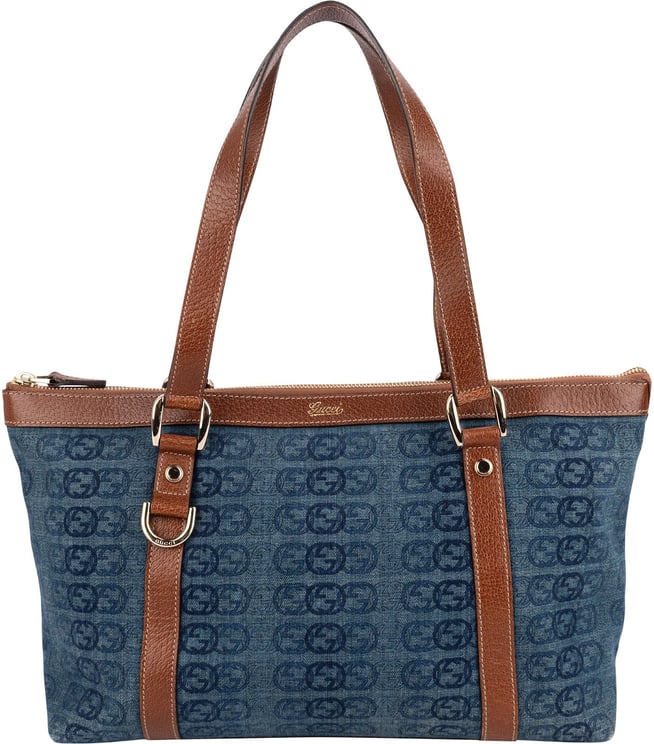 Gucci Gucci Monogram GG Denim Tote Abbey Handbag