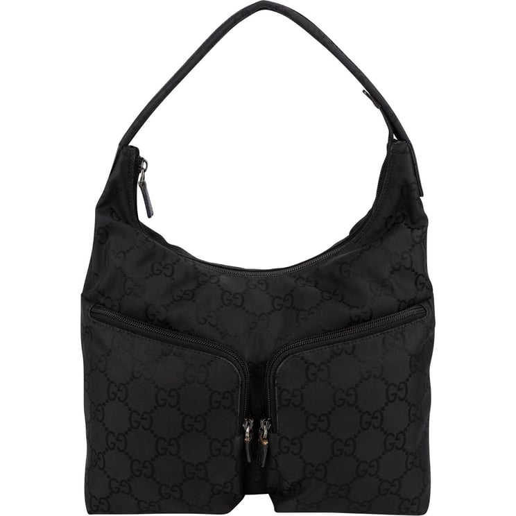 Gucci Gucci Monogram GG Canvas Twin Pocket Hobo Shoulder Bag