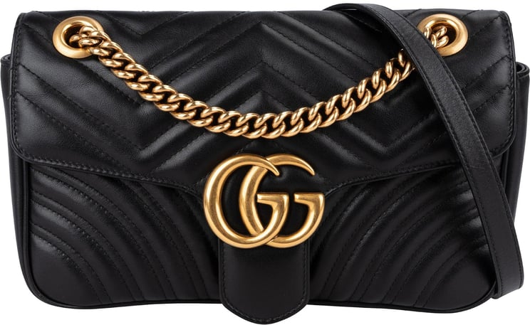 Gucci Gucci Matelassé Leather GG Marmont Medium Shoulder Crossbody Bag