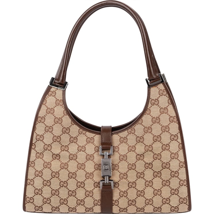 Gucci Gucci Monogram GG Canvas Jackie Hobo Shoulder Bag