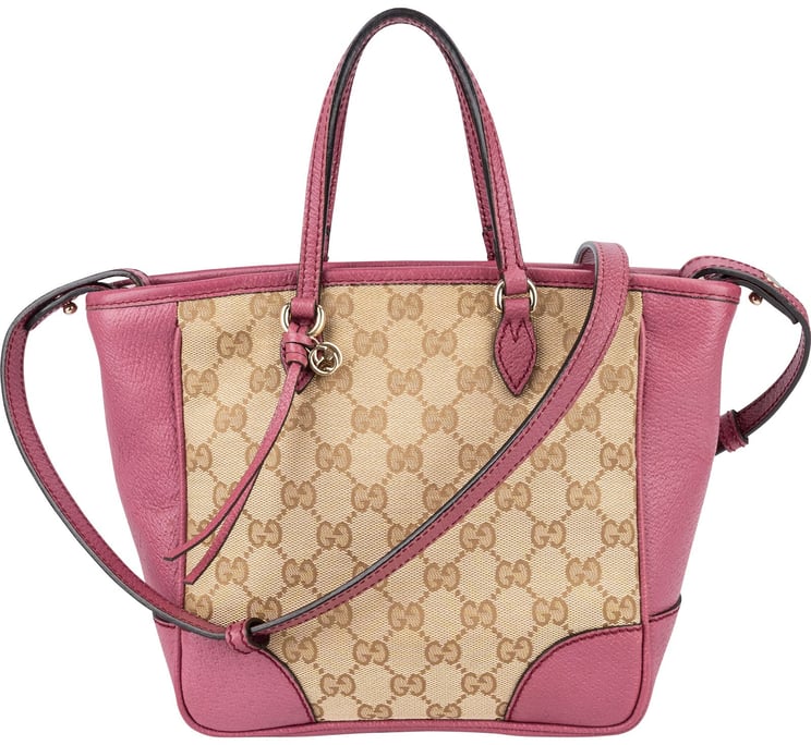 Gucci Gucci Monogram GG Canvas Bree Small Tote Crossbody Handbag