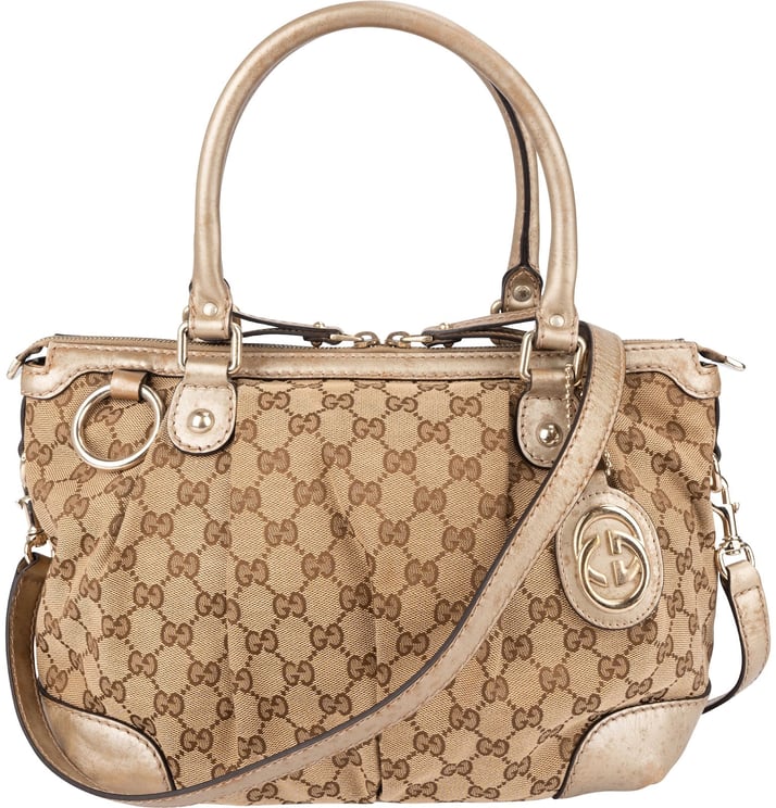 Gucci Gucci Monogram GG Canvas Sukey Satchel Handbag
