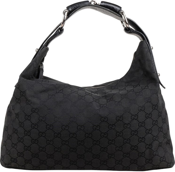 Gucci Gucci Monogram GG Canvas Horse Bit Hobo Handbag
