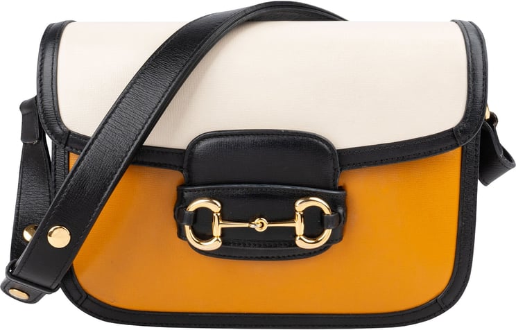 Gucci Gucci Tricolor Leather Horsebit 1955 Shoulder Crossbody Bag