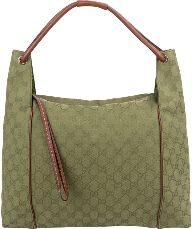 Gucci Gucci Monogram GG Canvas Hobo Shoulder Bag