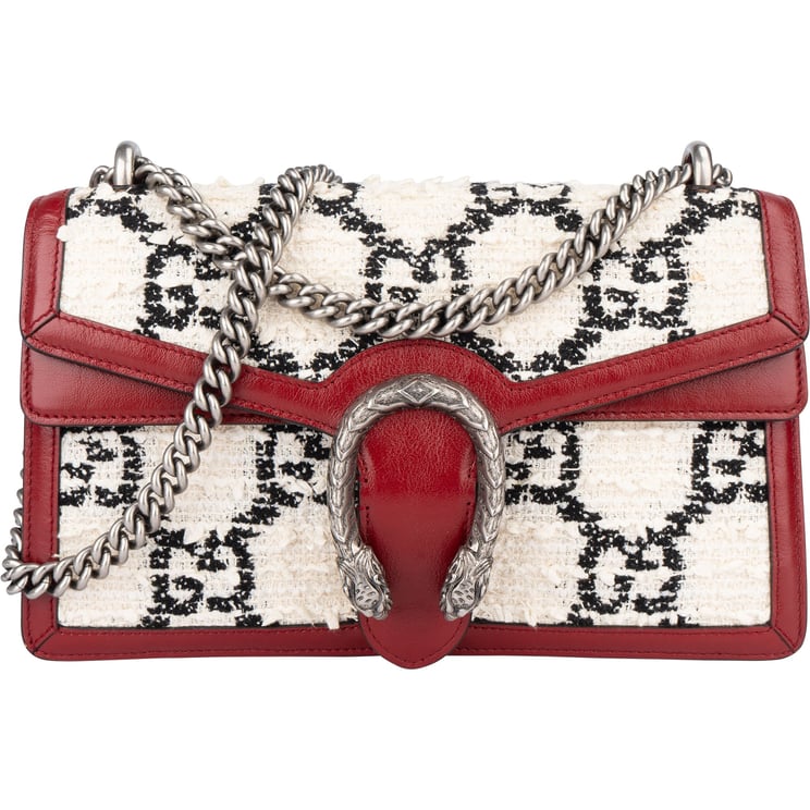 Gucci Gucci GG Tweed Monogram Dionysus Shoulder Bag