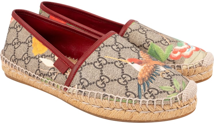 Gucci Gucci Monogram GG Supreme Floral Tian Espadrilles (37)
