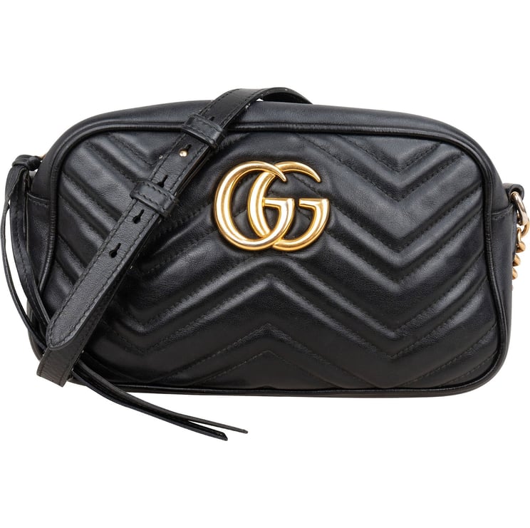 Gucci Gucci ChevronLeather GG Marmont Camera Crossbody Bag
