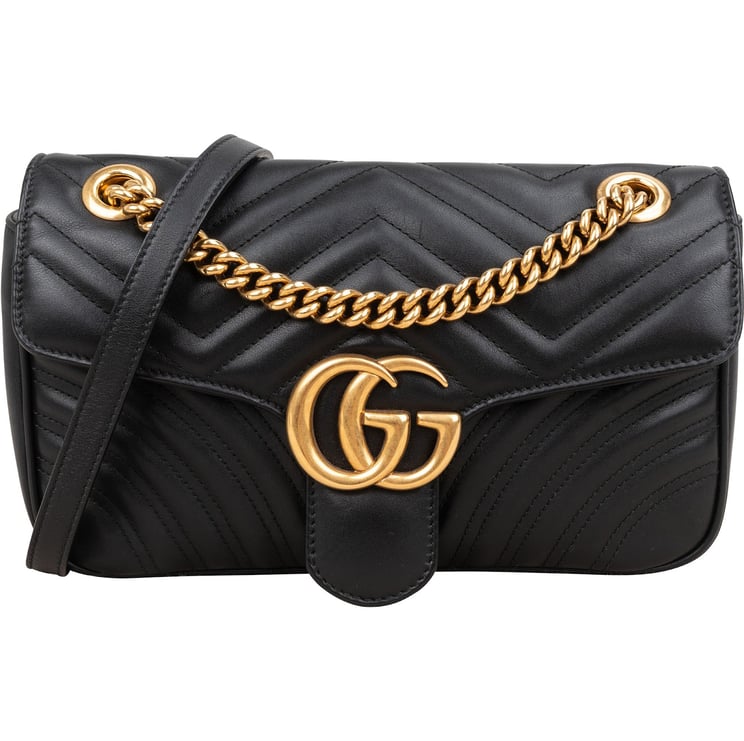 Gucci Gucci Chevron Leather GG Marmont Camera Crossbody Bag