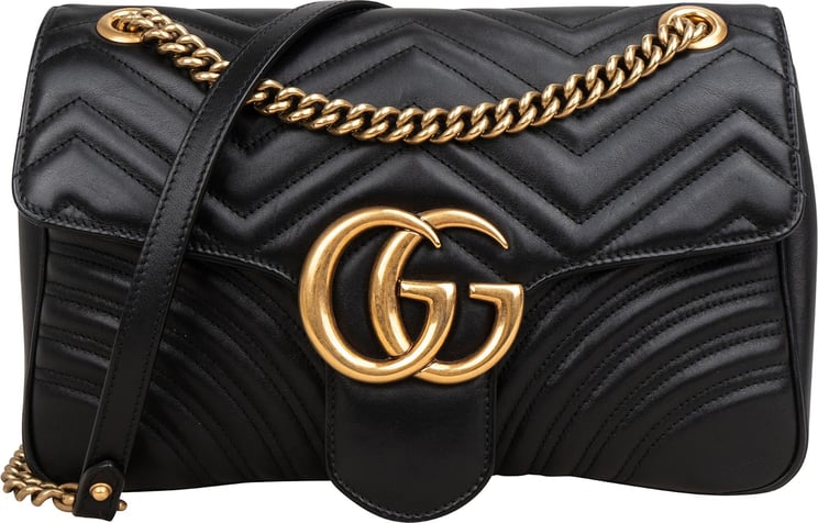Gucci Gucci Matelassé Leather GG Large Marmont Shoulder Crossbody Bag