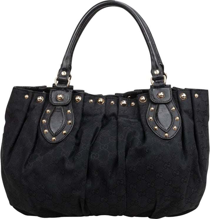 Gucci Gucci Monogram GG Canvas Studded Hysteria Tote Handbag