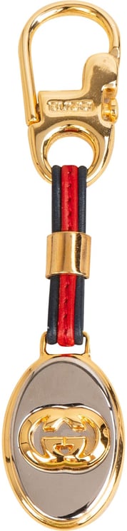 Gucci Gucci Web Stripe Interlocking G Keychain Key Holder Bag Charm