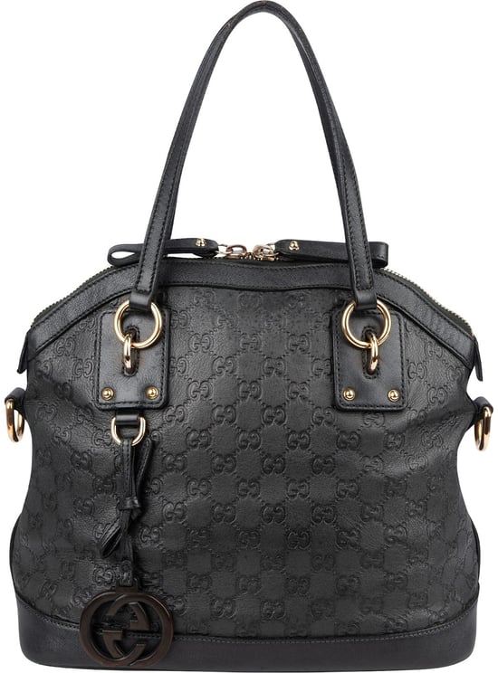 Gucci Gucci Black Guccissima Leather Handbag