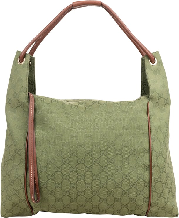 Gucci Gucci Monogram GG Canvas Hobo Shoulder Bag