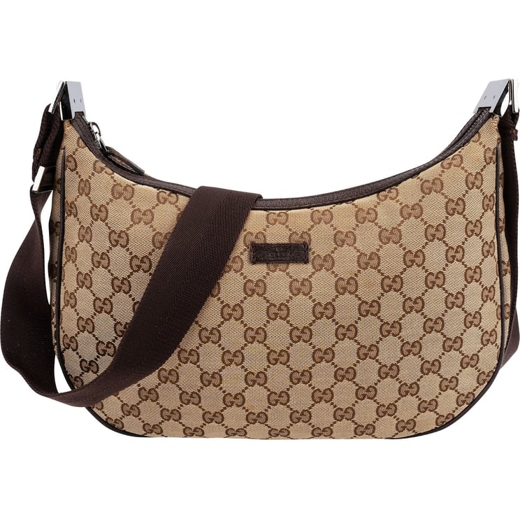 Gucci Gucci Monogram GG Canvas Messenger Crossbody Bag