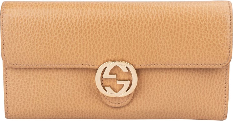 Gucci Gucci Pebbled Leather Interlocking GG Wallet