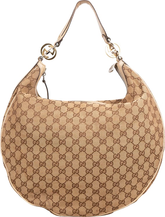 Gucci Gucci Monogram GG Canvas Britt Interlocking G Hobo Shoulder Bag