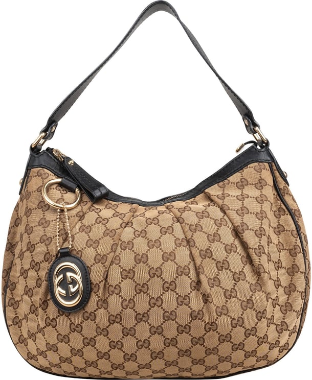 Gucci Gucci Monogram GG Canvas Sukey Hobo Shoulder Bag