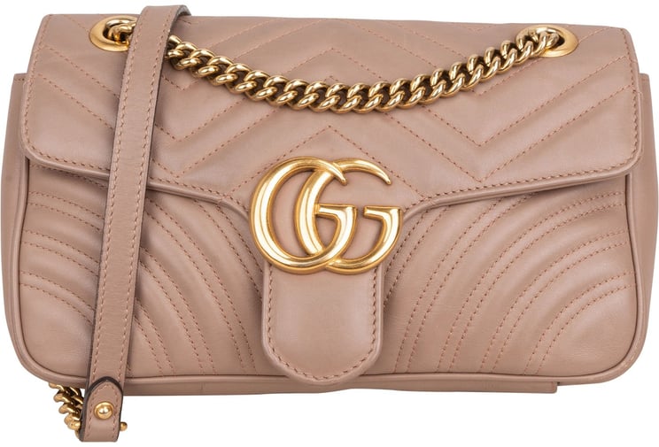 Gucci Gucci Chevron GG Marmont Matelassé Medium Shoulder Crossbody Bag