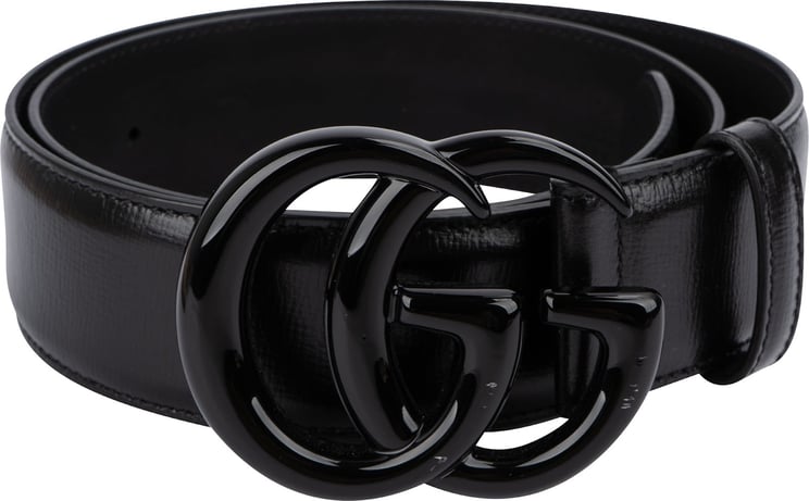 Gucci Gucci Black Leather GG Marmont Belt (75 / 30)