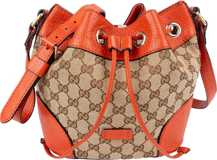 Gucci Gucci Monogram GG Canvas Small Bucket Crossbody Bag