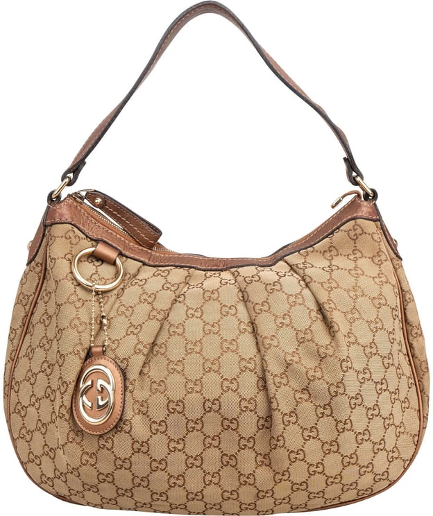 Gucci Gucci Monogram GG Canvas Sukey Hobo Shoulder Bag