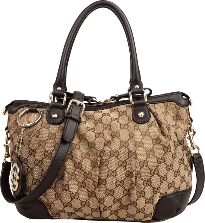 Gucci Gucci Monogram GG Canvas Sukey Handbag
