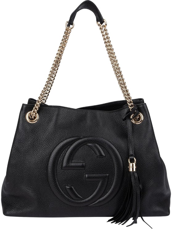 Gucci Gucci Grained Leather Soho Chain Tote Crossbody Bag
