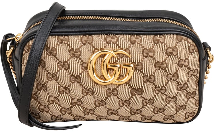 Gucci Gucci Monogram GG Canvas Marmont Medium Camera Crossbody Bag