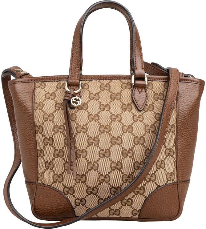 Gucci Gucci Monogram GG Canvas Bree Mini Tote Crossbody Handbag