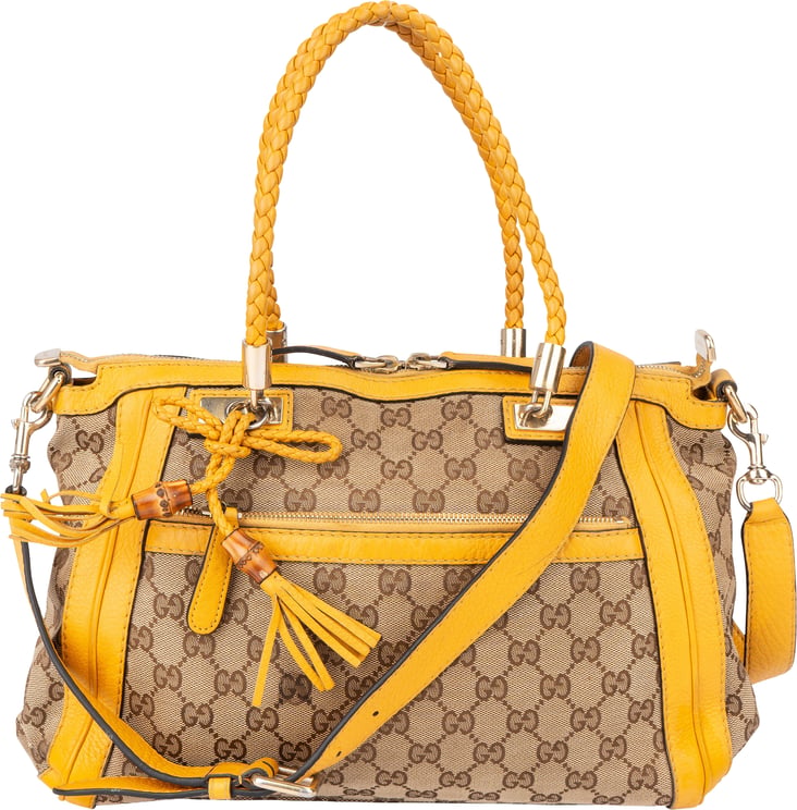 Gucci Gucci GG Monogram Bamboo Handbag