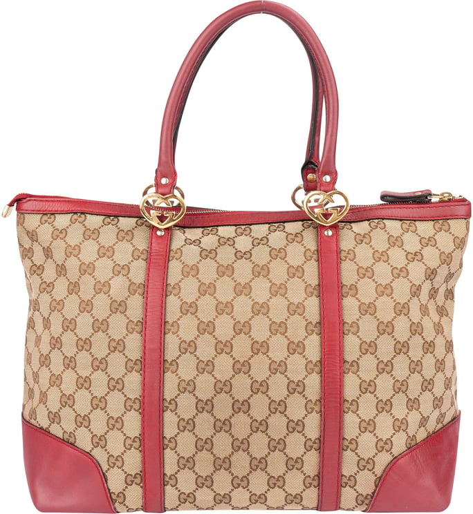 Gucci Gucci GG Monogram Twin Heart Handbag