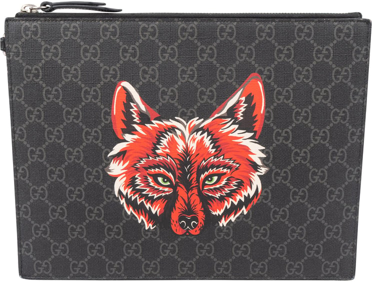 Gucci Gucci GG Monogram Wolf Clutch