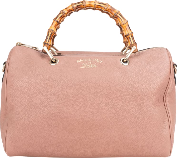 Gucci Gucci Pink Leather Bamboo Handbag