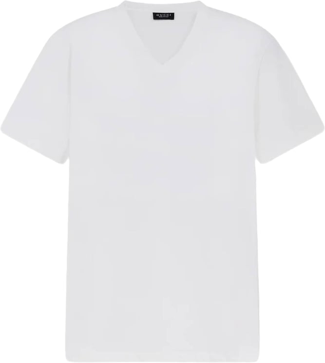 Gucci White Tshirt V-Neck T-Shirt