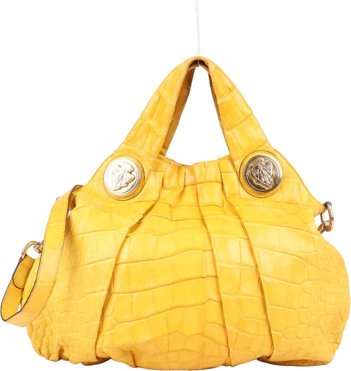 Gucci Gucci Exotic leathers - Alligator Hysteria Top 2way Handbag in Yellow