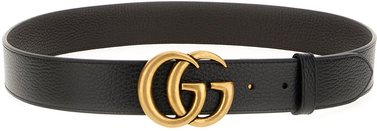 Gucci Gucci Black leather reversible GG belt