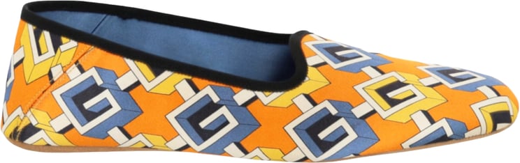 Gucci Geometric G Print Satin Voyage Slippers