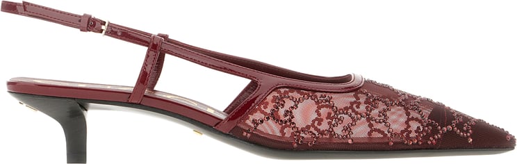 Gucci Gucci Burgundy mesh pumps