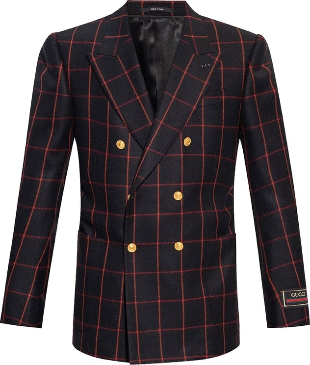 Gucci Gucci Wool Checked Blazer