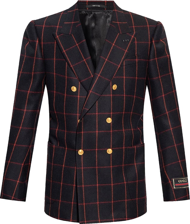 Gucci Gucci Wool Checked Blazer