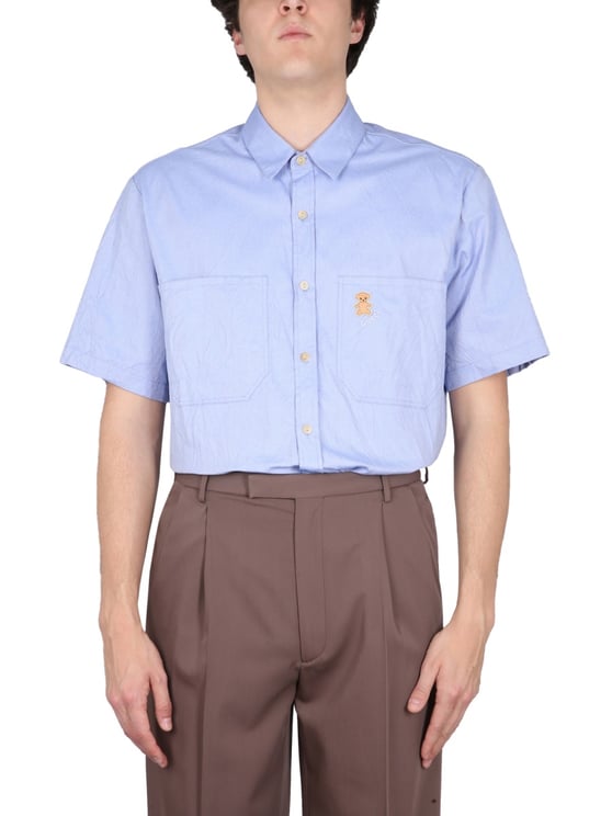 Gucci Casual Shirt with Bear Embroidery on Pocket