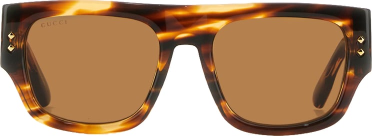 Gucci Square Framed Brown Acetate Sunglasses