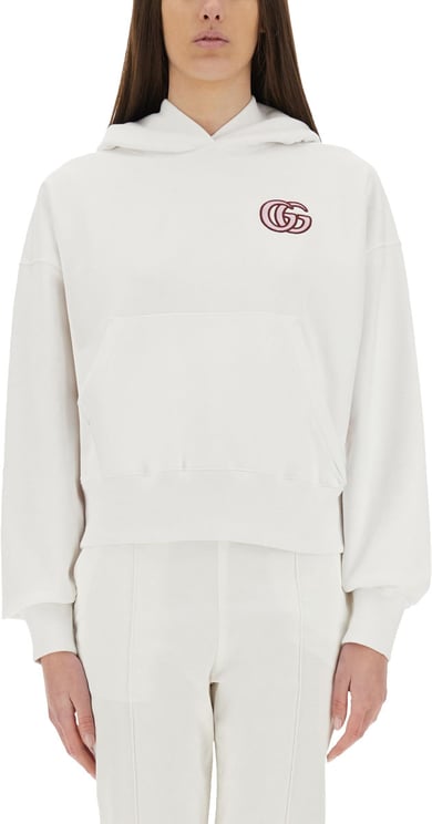 Gucci Regular Fit Cotton Sweatshirt with Intricate Embroidery