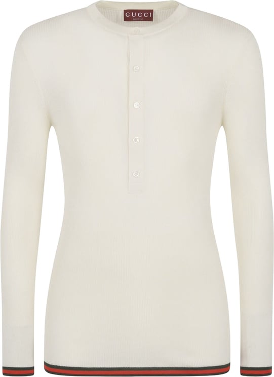 Gucci Gucci Ribbed-Knit Silk T-Shirt