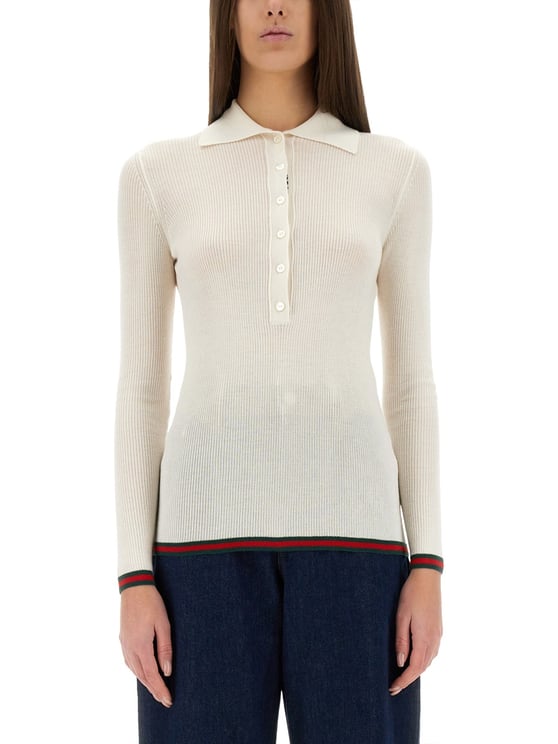 Gucci Cashmere and Silk Polo Shirt with Classic Collar