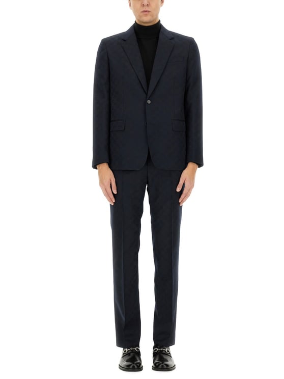 Gucci Textured Wool Jacquard Dress with Tailored Silhouette