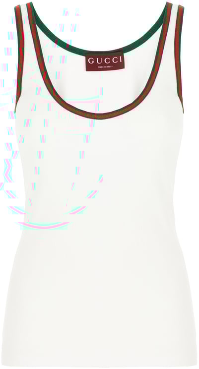 Gucci Gucci White stretch cotton top