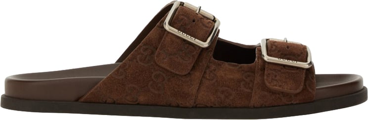 Gucci Leather Slider Sandal with Minimalist Design