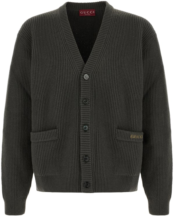 Gucci Gucci Graphite wool blend cardigan